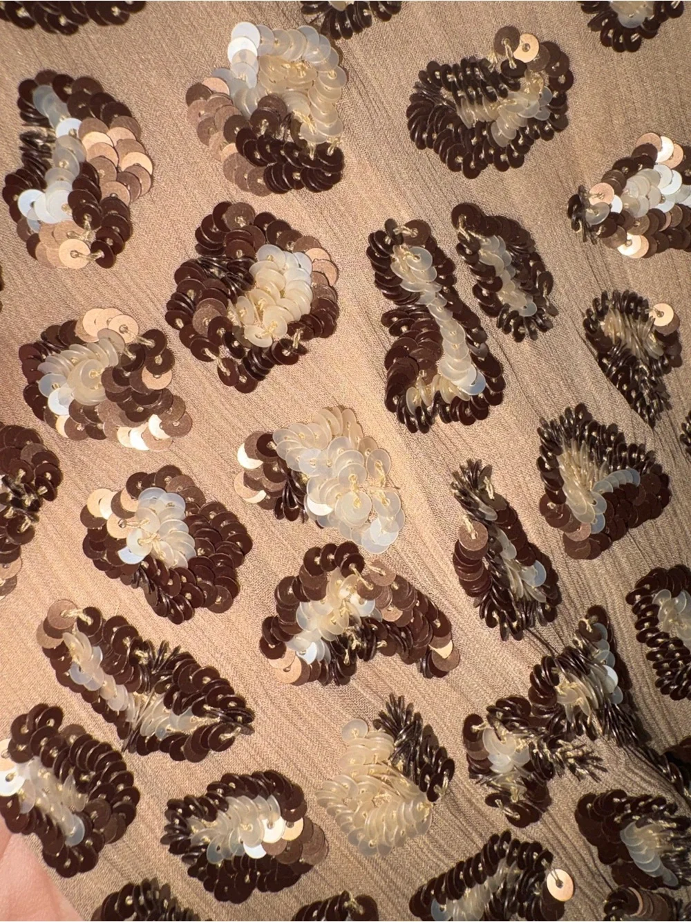 Alice + Olivia Taupe Leopard Sequin Mini Dress - Picture 6 of 7